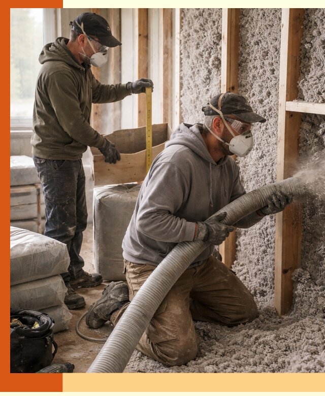 Утепление таунхауса эковатой в Ишимбае для максимально теплых стен