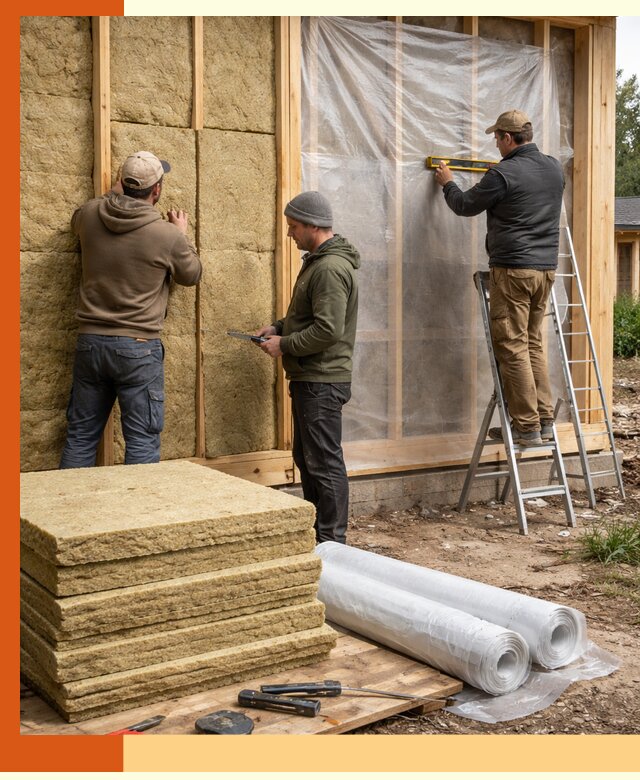 Утепление каркасного дома в Ишимбае под ключ с гарантией качества