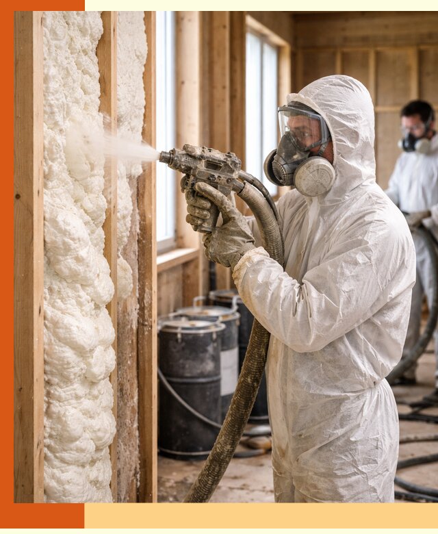 Утепление каркасного дома пенополиуретаном в Ишимбае