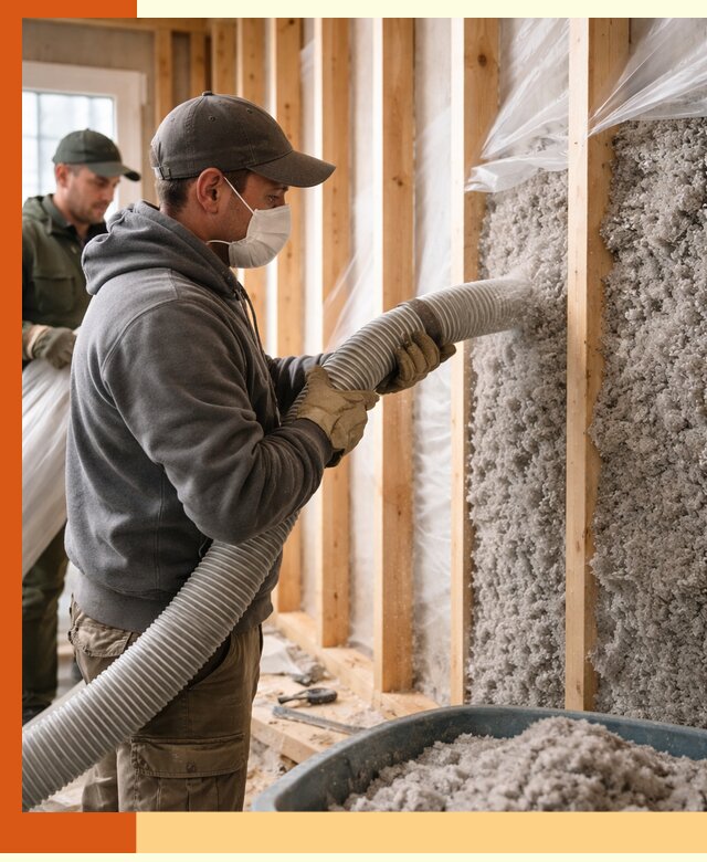 Утепление каркасного дома эковатой в Ишимбае — качественно и надолго