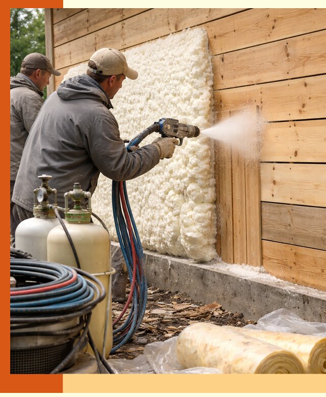 Утепление деревянного дома пенополиуретаном в Ишимбае