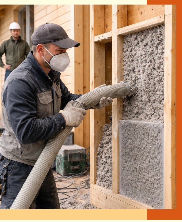 Утепление дома из бруса эковатой в Ишимбае от 1876 руб/м2 | ТепломастерШмб