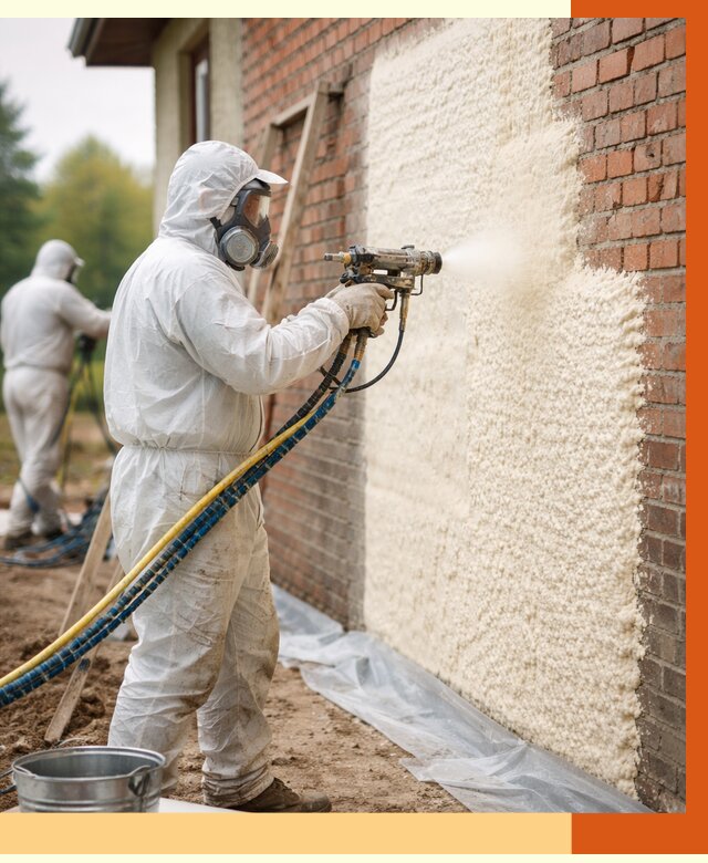 Утепление кирпичного дома ППУ в Ишимбае под ключ от 6592 руб. | ТепломастерШмб