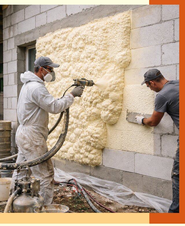 Утепление дома из газобетона ППУ в Ишимбае от 4868 руб./м² под ключ | ТепломастерШмб