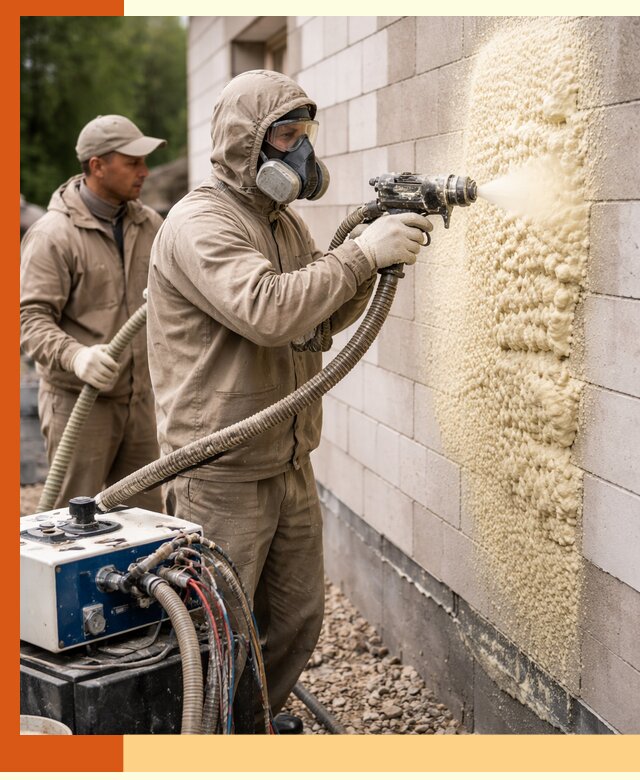 Утепление дома из газобетона ППУ в Ишимбае — надежная теплоизоляция