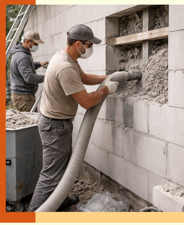 Утепление дома из газобетона эковатой в Ишимбае