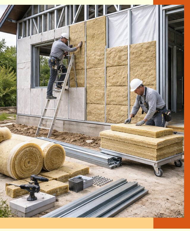 Утепление дома из ЛСТК в Ишимбае от 5273 руб./м² — профессионально | ТепломастерШмб