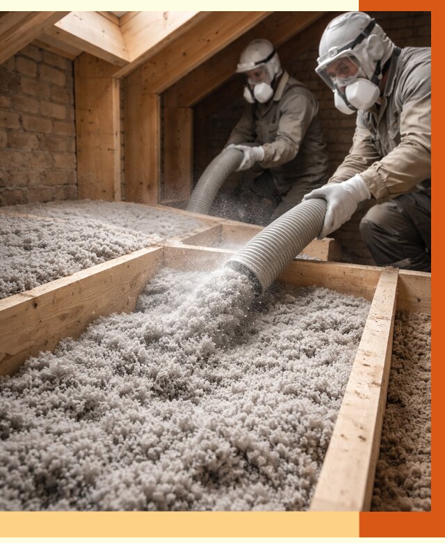 Утепление коттеджа эковатой в Ишимбае от 2535 руб./м² — комплексная задувка и монтаж | ТепломастерШмб