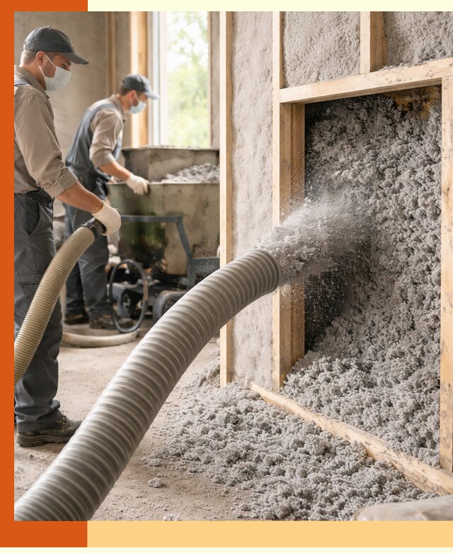 Утепление коттеджа эковатой в Ишимбае с гарантией качества