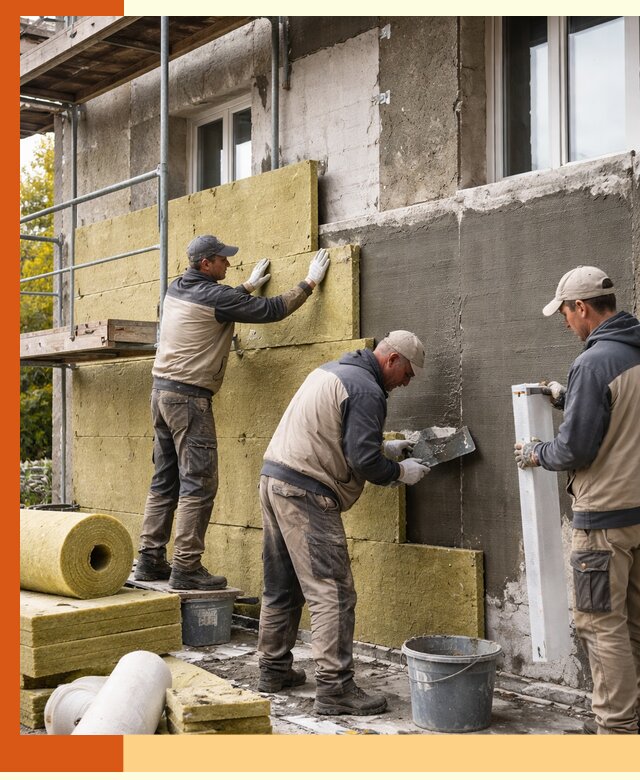 Утепление фасада зданий и домов в Ишимбае