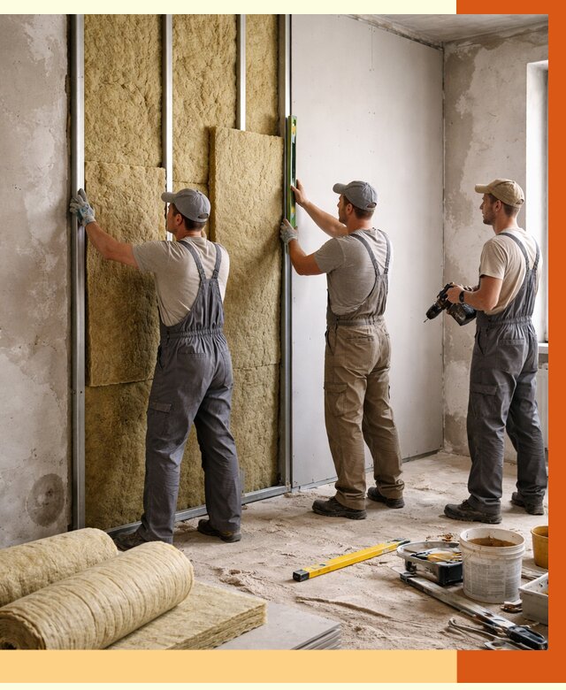 Утепление стен изнутри в Ишимбае от 2282 руб/м² под ключ | ТепломастерШмб