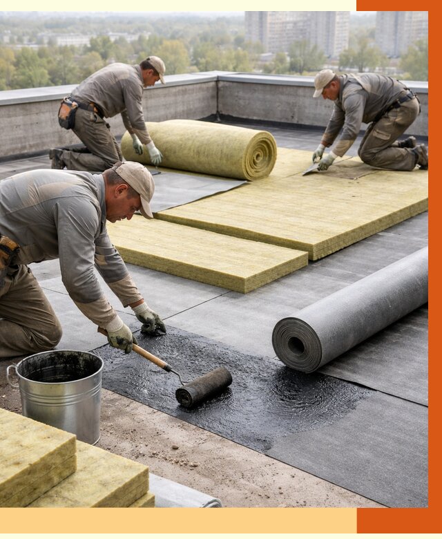 Утепление плоской крыши в Ишимбае от 7302 руб./м2 под ключ | ТепломастерШмб