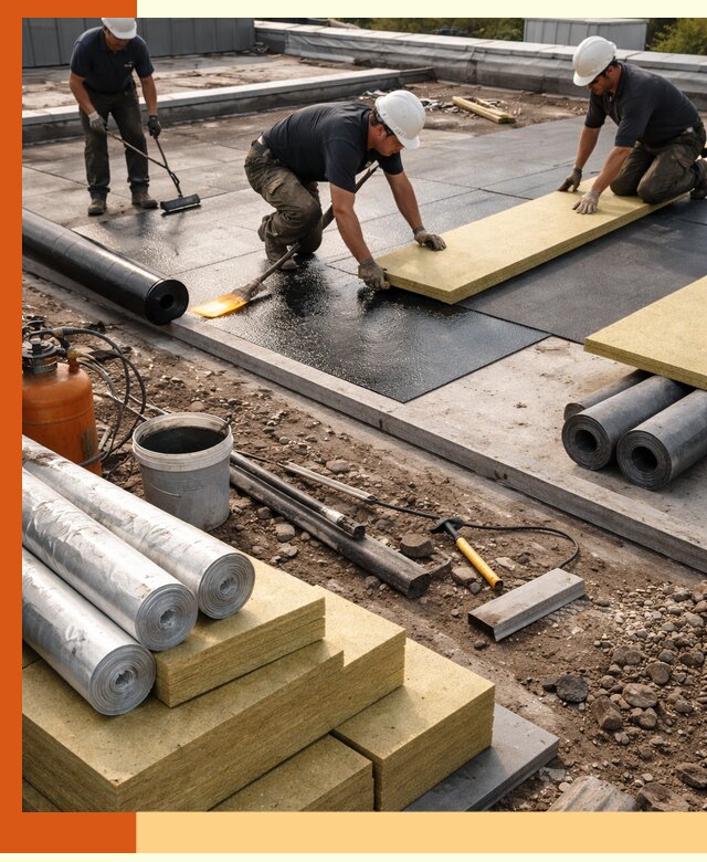 Утепление плоской крыши в Ишимбае — надежная теплоизоляция и герметизация