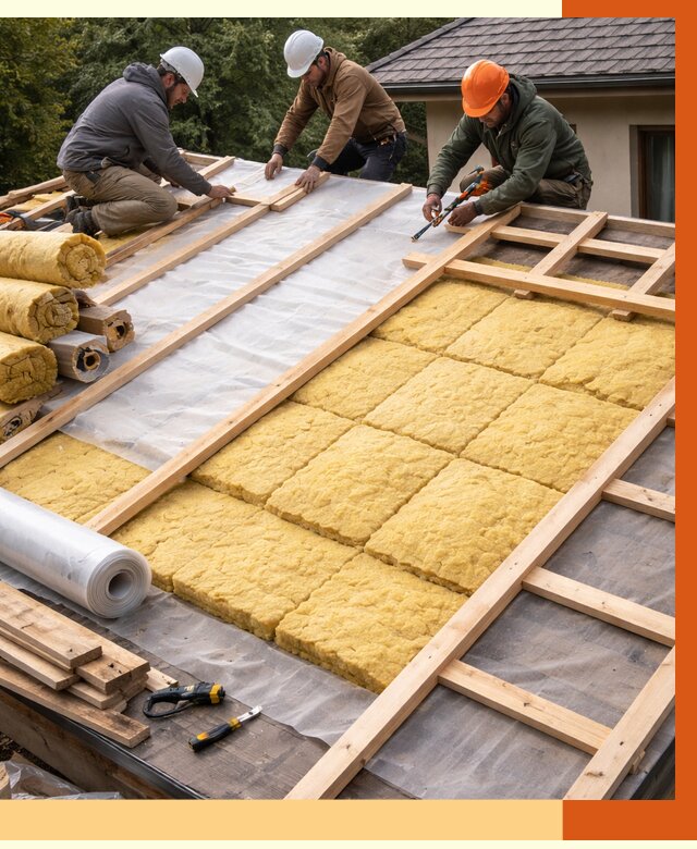 Утепление скатной крыши в Ишимбае от 1268 руб./м2 под ключ | ТепломастерШмб