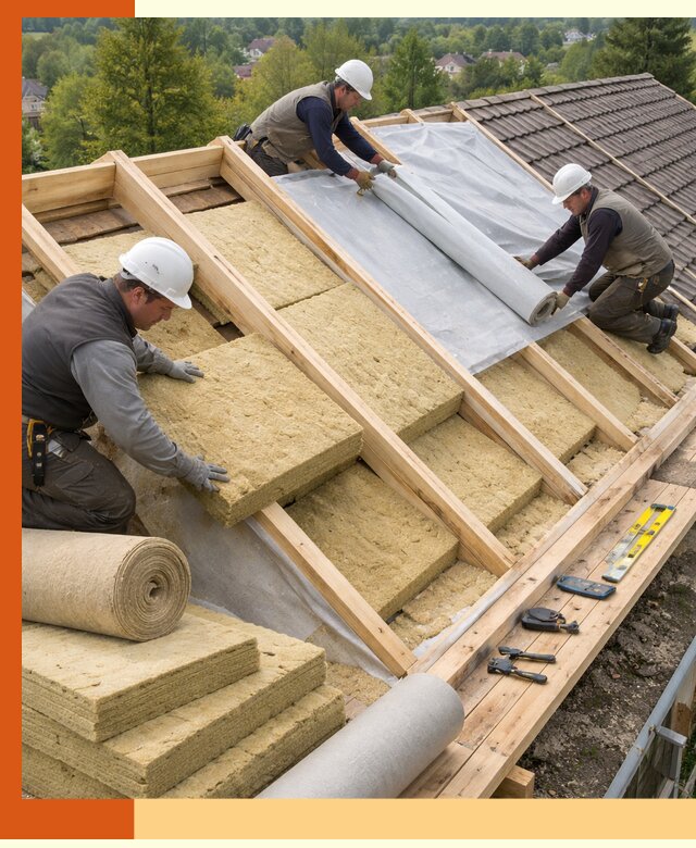 Утепление скатной крыши в Ишимбае качественно и надёжно