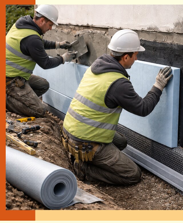 Утепление фундамента снаружи в Ишимбае — профессиональная теплоизоляция