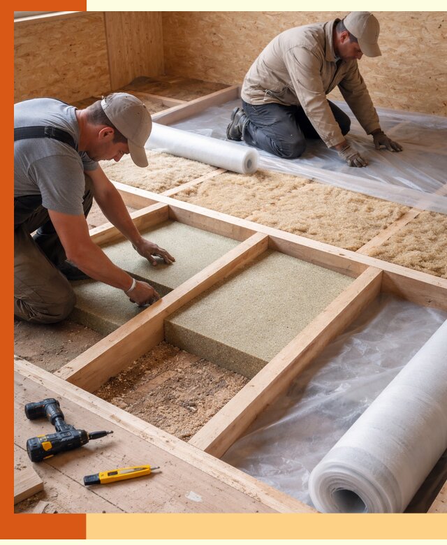 Профессиональное утепление деревянного пола в Ишимбае