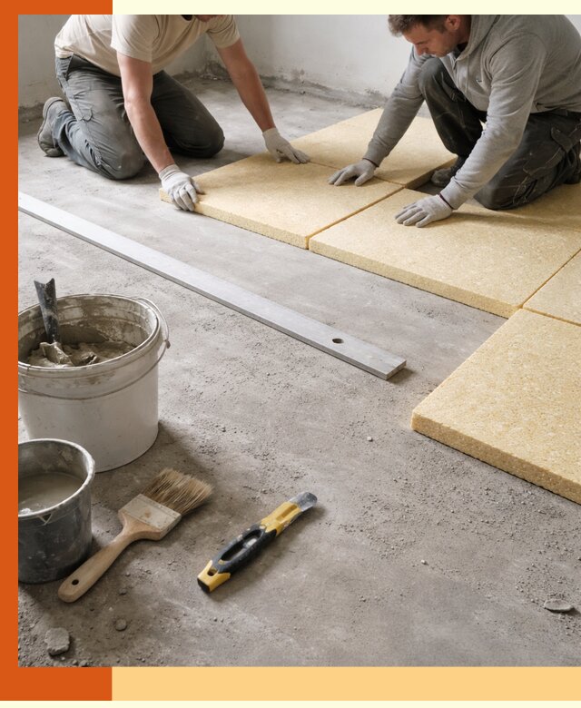 Утепление бетонного пола в Ишимбае профессионально и недорого