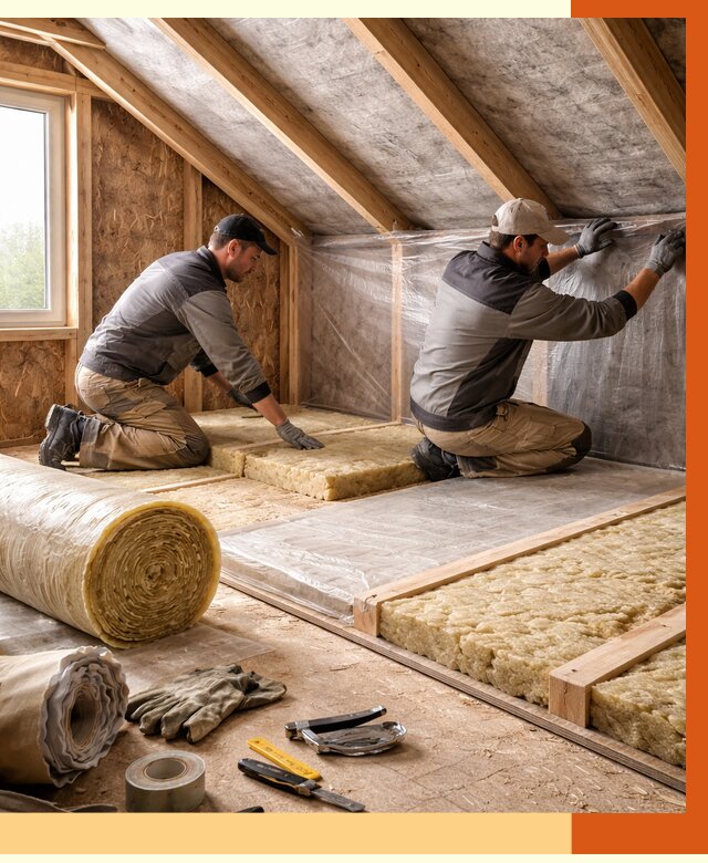 Утепление чердака в Ишимбае от 7606 руб/м² — теплоизоляция и комплексное утепление под ключ | ТепломастерШмб