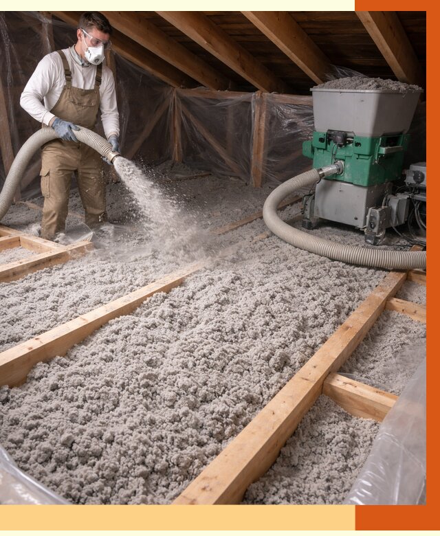 Утепление чердака эковатой в Ишимбае от 1470 руб/м2 — заказать у ТепломастерШмб