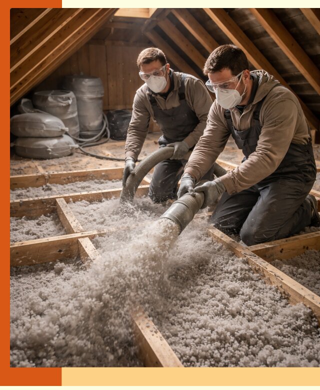 Утепление чердака эковатой в Ишимбае — быстро и надёжно