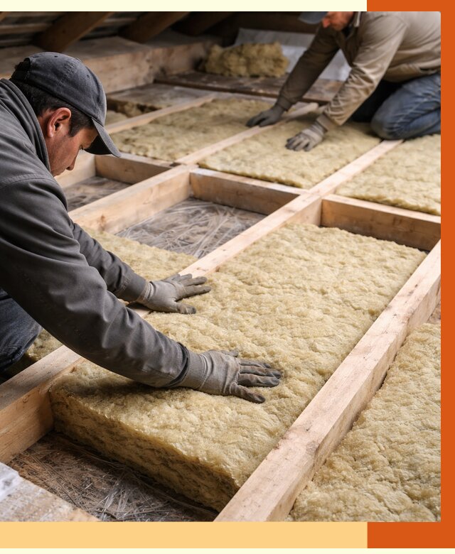 Утепление чердака минватой в Ишимбае от 3549 руб/м2 под ключ | ТепломастерШмб