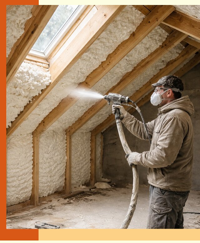 Утепление мансарды ППУ в Ишимбае быстро и надежно