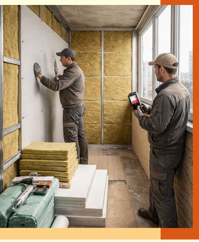 Утепление балкона в Ишимбае от 4563 руб. под ключ | ТепломастерШмб