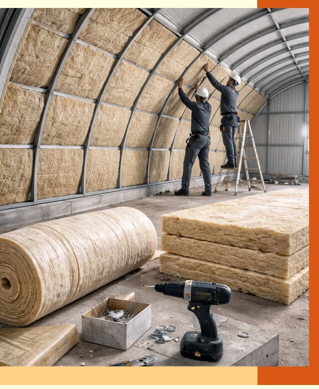 Утепление арочного ангара в Ишимбае от 3245 руб./м2 под ключ | ТепломастерШмб