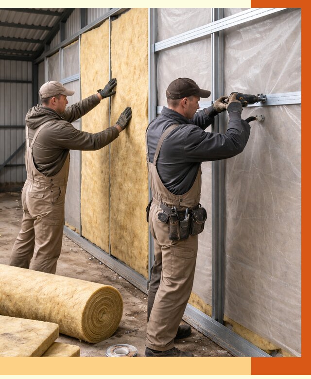 Утепление металлического ангара в Ишимбае от 4817 руб/м2 — услуги под ключ | ТепломастерШмб