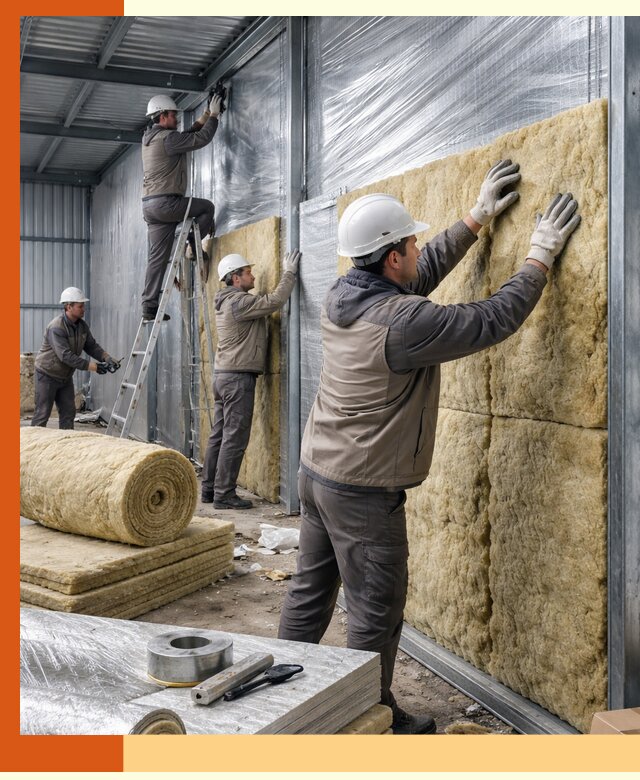 Утепление металлического склада в Ишимбае: теплоизоляция и герметизация