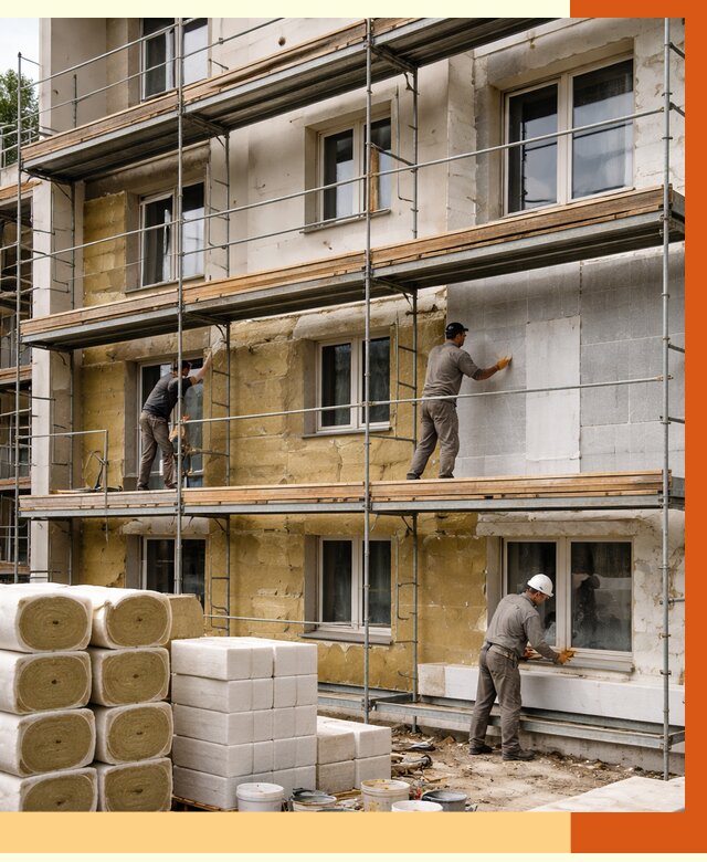 Утепление гостиницы в Ишимбае от 7302 руб./м2 — комплексно, ППУ, под ключ | ТепломастерШмб