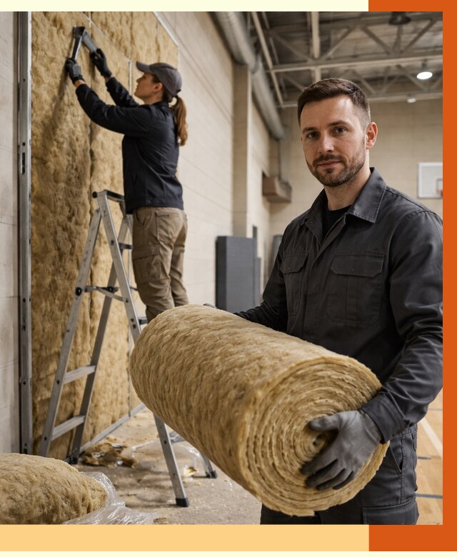 Утепление спортзала в Ишимбае от 7606 руб/м2 — комплексное утепление под ключ | ТепломастерШмб