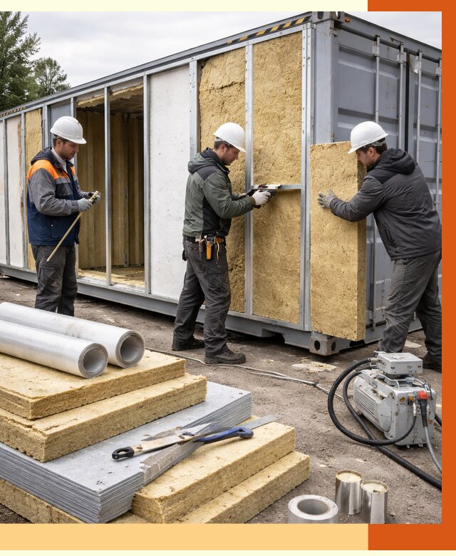 Утепление морского контейнера в Ишимбае от 3803 руб. под ключ | ТепломастерШмб