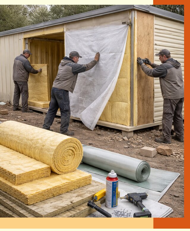 Утепление строительной бытовки в Ишимбае от 12676 руб. под ключ | ТепломастерШмб