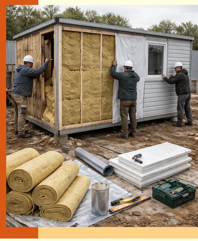 Утепление строительной бытовки под ключ в Ишимбае для любых условий