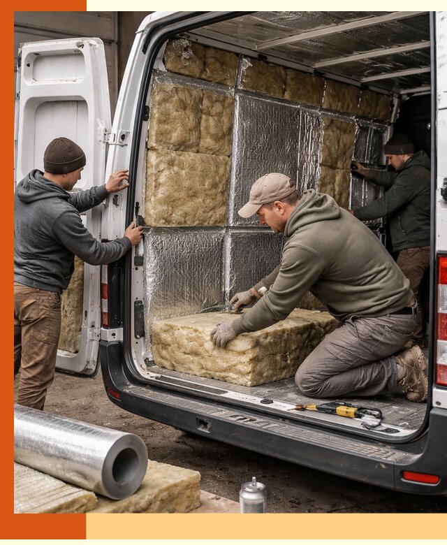 Утепление фургона в Ишимбае: профессиональная теплоизоляция и шумоизоляция