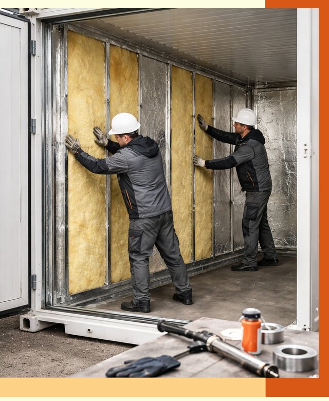 Утепление рефрижераторного контейнера в Ишимбае от 45635 руб./м² | ТепломастерШмб