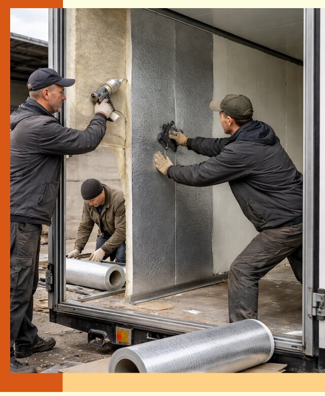 Утепление холодильного кузова в Ишимбае — монтаж и теплоизоляция