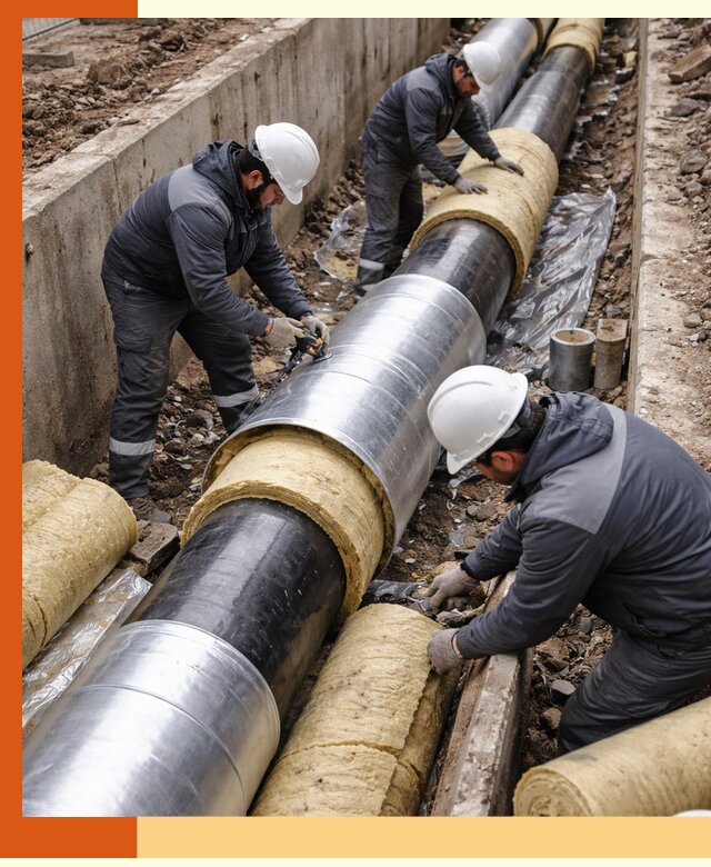 Утепление теплотрассы в Ишимбае: утеплительные работы и материалы