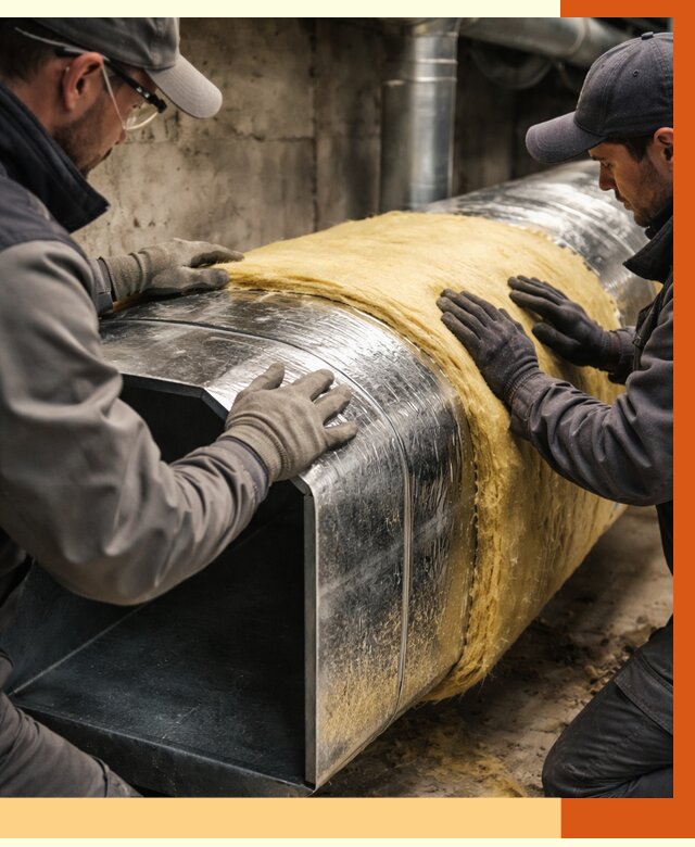 Утепление воздуховодов в Ишимбае от 4259 руб. — теплоизоляция вентиляции | ТепломастерШмб