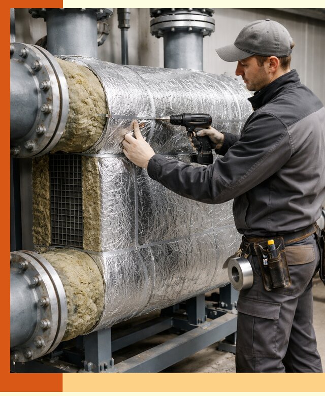 Утепление теплообменника в Ишимбае — профессиональная теплоизоляция оборудования