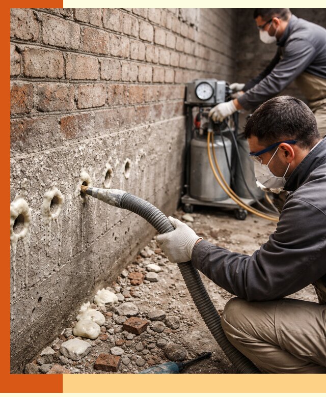 Заполнение колодцевой кладки ППУ в Ишимбае быстро и герметично