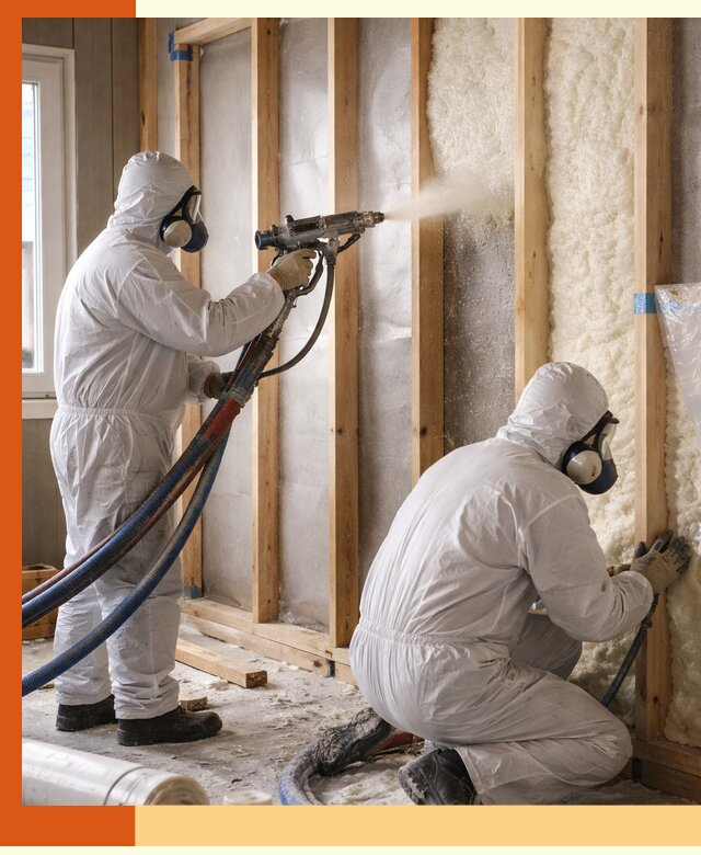 Утепление каркасной стены ППУ в Ишимбае для домов и коттеджей