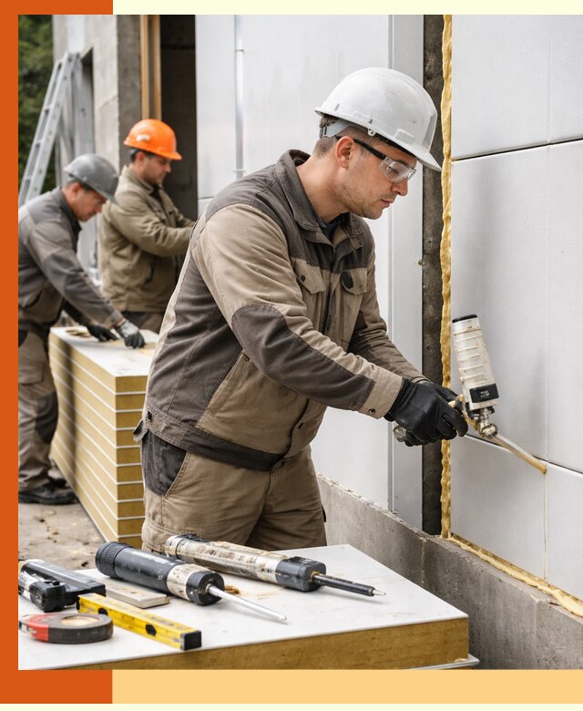Утепление сэндвич-панелей пенополиуретаном в Ишимбае