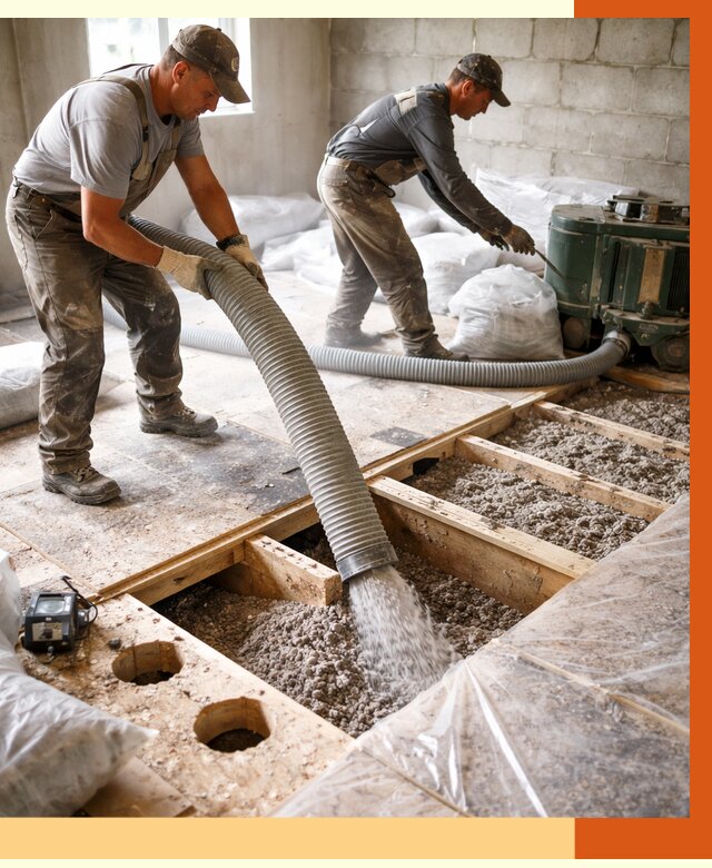 Заполнение пустот перекрытий в Ишимбае от 4563 руб. под ключ | ТепломастерШмб