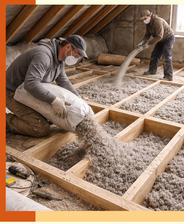 Заполнение полостей чердачного перекрытия в Ишимбае качественно и надёжно