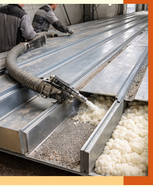 Заполнение пустот кровельных панелей в Ишимбае от 7302 руб. под ключ | ТепломастерШмб