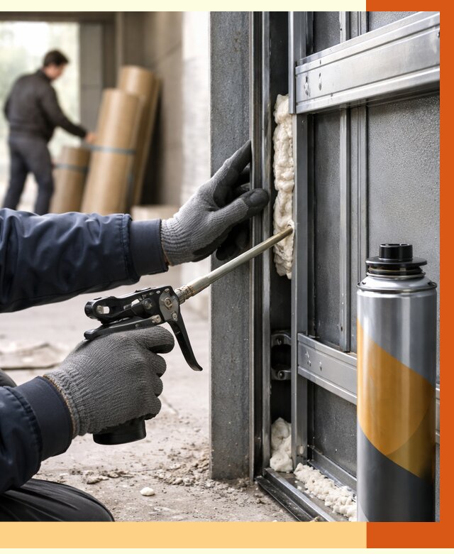 Заполнение пустот ворот в Ишимбае от 4563 руб. — заливка ППУ, утепление под ключ | ТепломастерШмб