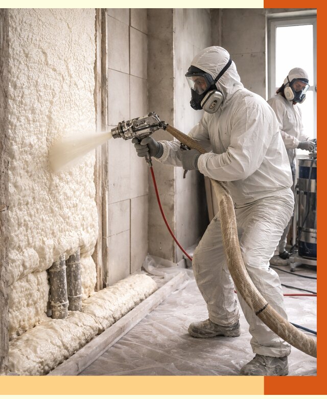 Напыление пенополиуретана в Ишимбае от 7606 руб./м2 — услуги и монтаж ППУ | ТепломастерШмб